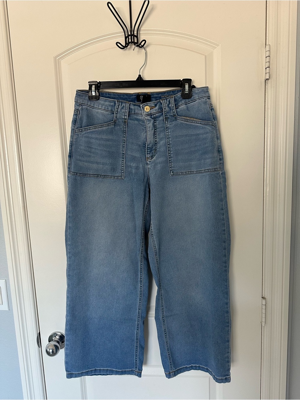 Jones New York Light Blue Wide-Leg Denim Jeans